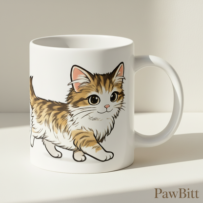 PawBitt Cats Glossy White Mug
