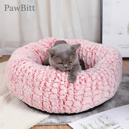 Warm Plush Cat Bed · Autumn & Winter