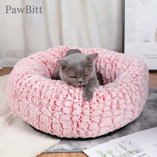 Cama Cálida de Felpa para Gatos · Otoño & Invierno