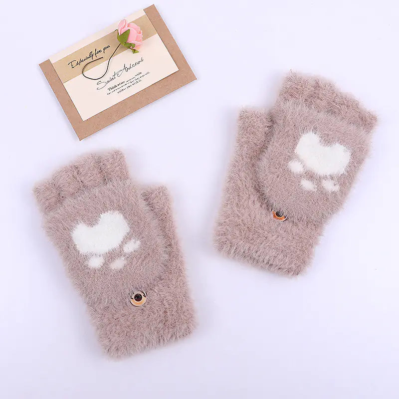 Cozy Touch Winter Cat Gloves