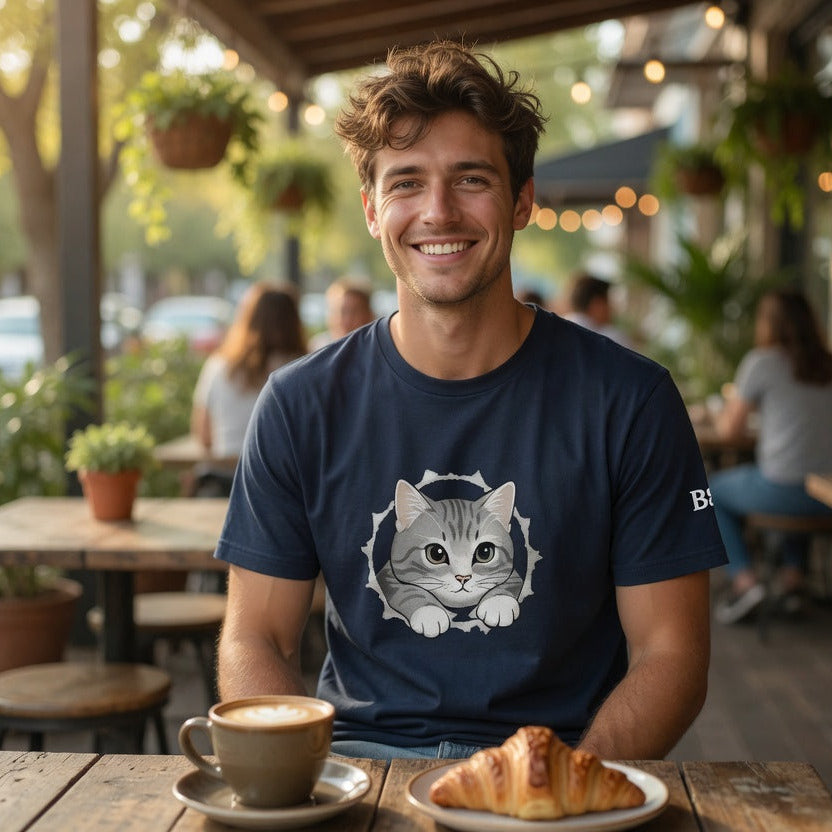 Curious Kitty™ Shirt – Funny Cat Tee | 100% Cotton | Unisex