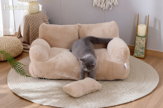 Cama Lujosa de Peluche para Gatos