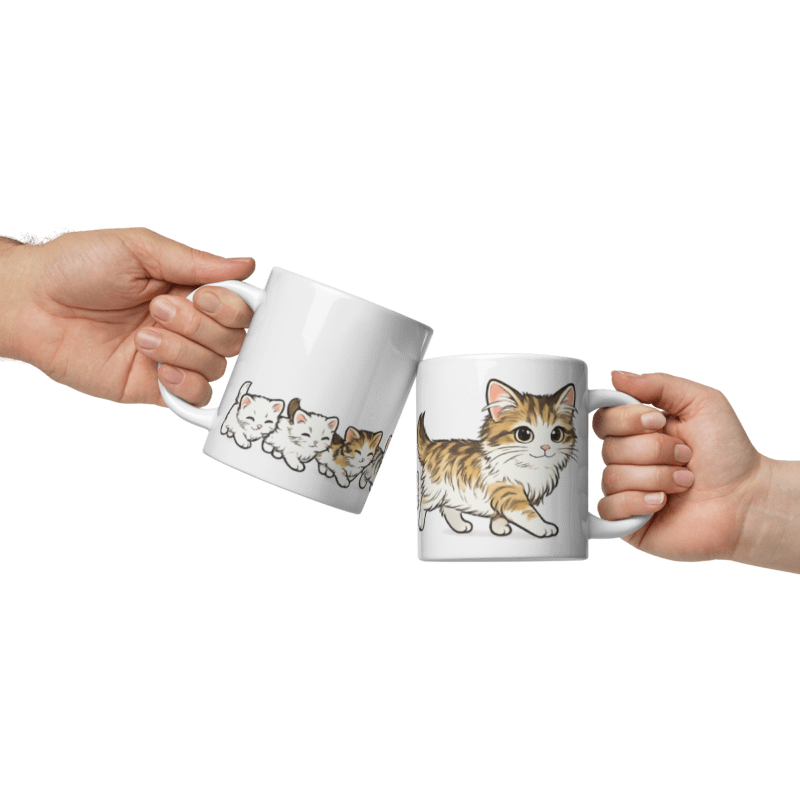 PawBitt Cats Glossy White Mug