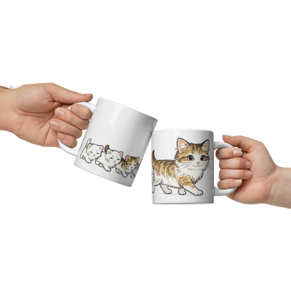 PawBitt Cats Glossy White Mug