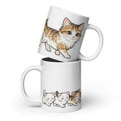 PawBitt Cats Glossy White Mug
